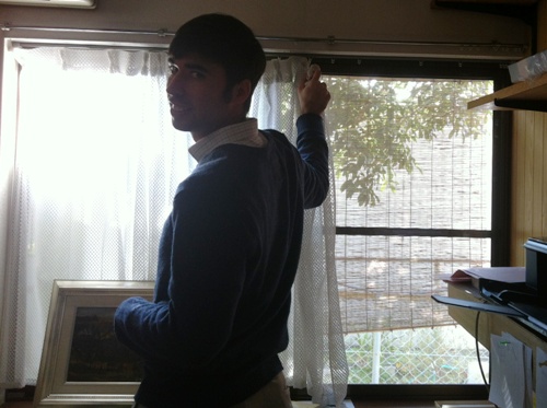 Michael Changing Curtains